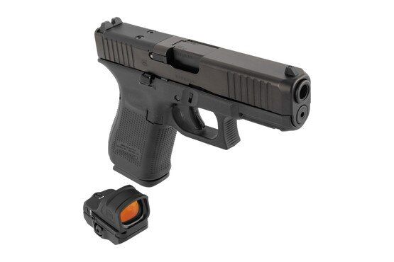 This bundle includes a Gen 5 GLOCK 19 MOS handgun and a Primary Arms SLx RS-10 1x23mm Mini Reflex Sight.